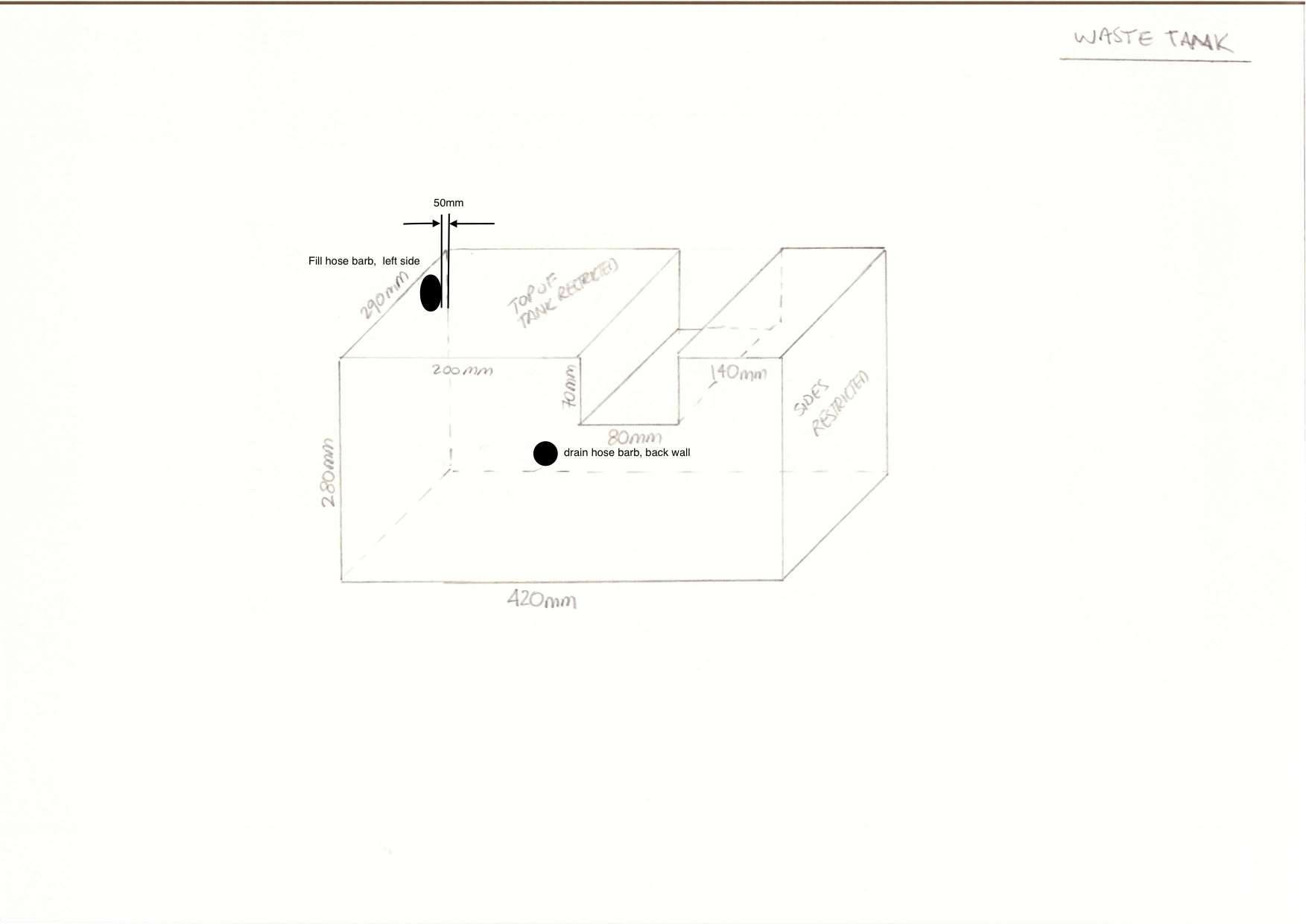 Waste water tank design 